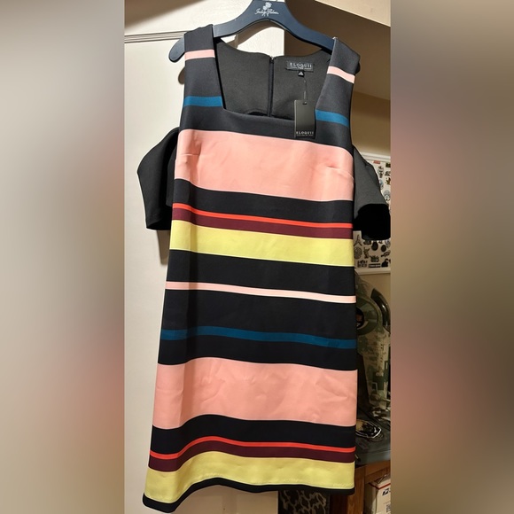NWT Eloquii Scuba Cold Shoulder Dress - Picture 2 of 7